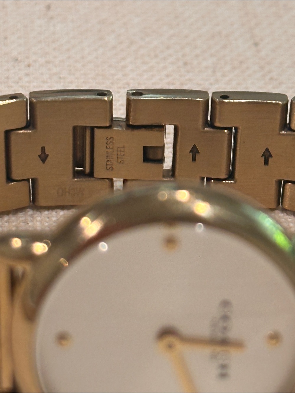 Coach Gold-Tone Signature Link Bracelet Watch with White Dial - Picture 12 of 14